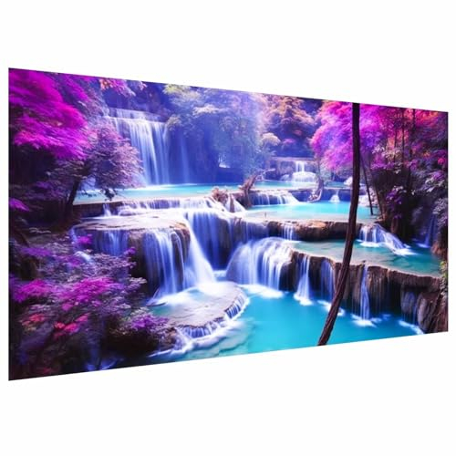 YINVA Diamond Painting Großes XXL, 90x40cm 5D Diamant Painting Bilder, Diamond Painting Erwachsene Set Wasserfälle für Wohnzimmer Schlafzimmer Wand Dekor