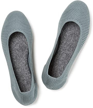 Frank Mully Damen Ballerinas Slip On Knit Kleid Schuhe Pumps Schuhe Runde Zehe, Grün, 42 EU