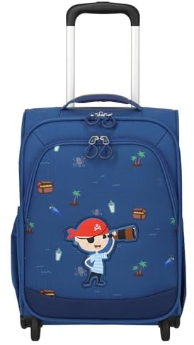 Travelite Kinderkoffer mit 2 Rollen für Mini-Weltentdecker, Handgepäck Kindertrolley MINIMOVER aus recyceltem Polyester, 44 cm, 1,9 kg