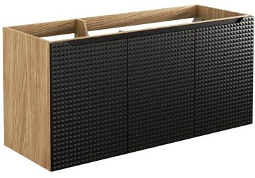 Meuble sous-Vasque à Portes 120 Cm - H 57 X L 120 X P 46 Cm - Splendor Black