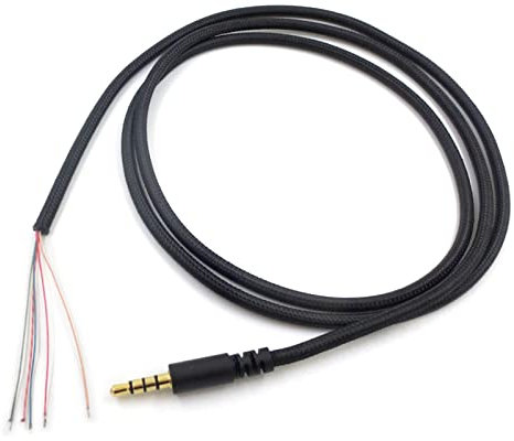 Reemplaza el conector macho de 3,5 mm a cable desnudo de extremo abierto 4 estéreo para II