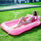 Aufblasbare Sonnenliege mit Sprinkler, 198,1 x 121,9 cm, Pool-Schwimmer für Erwachsene mit Kissen, 3-in-1 aufblasbares Sonnenbett, Sonnenwanne, Floß, Floatie für Pools, Strand, Hinterhof