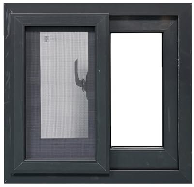 Cxllisionary Ventana corredera Aluminio con Vidrio Templado y Mosquitera - Reemplazo para Casas, Baños, Sótanos, Cobertizos, Casitas Infantiles y Garajes(WxH 32x20in/80x50cm)