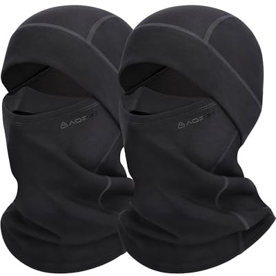 AOPREL Cagoule de Ski pour Hommes et Femmes, mélange de Laine Modale | doux coupe-vent, masque facial thermique d'hiver couvrant tout le visage pour temps froid, vélo, ski, moto