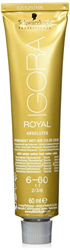 Schwarzkopf IGORA Royal Absolutes Permanent Anti-Age Color Creme 6-60 dunkelblond schoko natur, 1er Pack (1 x 60 ml) Vanilla