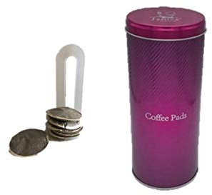 Kaffeepad-Dose pink mit Padlifter