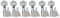 Musiclily 6-in-line Sealed Guitar Tuners Tuning Pegs Keys Machine Heads Set for Fender Strat Tele Electric Guitar, Kidney Button Chrome
