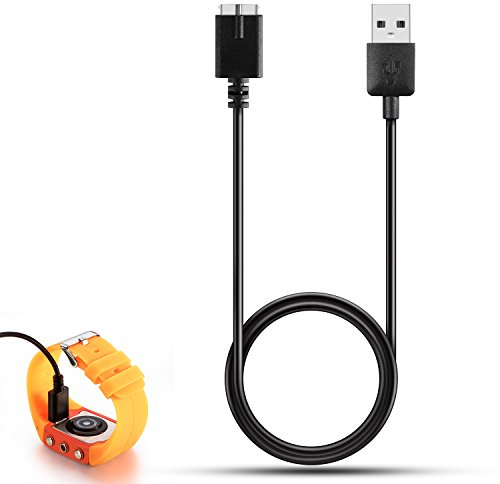 iFeeker Polar M430 GPS Laufuhr Ladegerät, Zubehör 3.3ft Ersatz USB Ladekabel Kabel Clip Kabel Dock Data Sync Ladegerät für Polar M430 GPS Laufuhr, schwarz