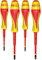 Jeux de Tournevis Bi-Matière Isolés 1000V pour Borniers Électriques, 4Pcs