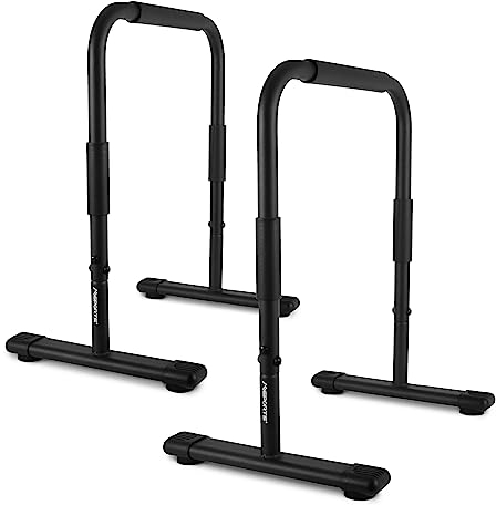 Dip Barren Fitness Parallettes Premium (Paar) 80x65 cm | Push Up Stand Bar I Dip Station I Fitness Rack