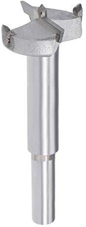 sourcing map Forstner Bohrungsbits 28mm Schneckenöffner Scharnierloch Holzbearbeitung Kunststoff Lochsäge Bohrungensteil Grau Holz Wolfram Karbid PVC mit speziellen Wärmebehandlung