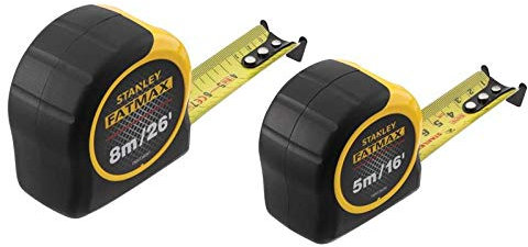 STANLEY STA081745 FatMax Classic Lot de 2 rubans adhésifs 5 m et 8 m Largeur 32 mm