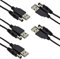 Hailege 5pcs USB 2.0 A mâle vers DC 5.5x2.1mm 5 Volts DC mâle baril de charge femelle câble d’alimentation noir (câble d’alimentation max 2.5 ampères, broche centrale positive)