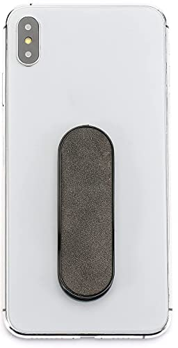 MOMO STICK - Das Original! Smartphone Fingerhalter - Handy Fingerhalterung Handy Halter Ständer Griff - Handy Halterung Handy Ring (Suede Serie - Grey)
