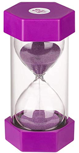 Dream HorseX Hourglass, Double Protection, Sand Timers, Time Management Assistant, Creative Gift, Living Room Office Decoration (10 minutes, purple)