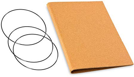 A5, revolutionäres, nachhaltiges X17-Konzept für Notizbuch Personal Organizer und Terminplaner/Hülle für 2 Hefte! Recyceltes Leder, braun natur, Made in Germany,17 Jahre Garantie*
