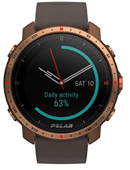 Polar Grit X PRO, Smartwatch Sportivo con GPS, Robustezza di Livello Militare, Vetro Zaffiro, Frequenza Cardiaca dal Polso, Navigazione, per Sport Outdoor, Trail Running, Hiking, Nordic Copper, M-L