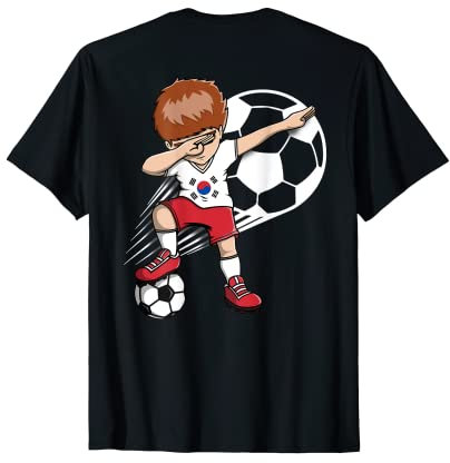 Dabbing Soccer Boy - Südkorea Jersey Korean Football Fans T-Shirt