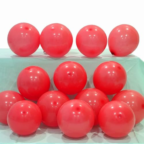 100 Stück 5 Zoll Klein Luftballons Rot, Mini Latex Rot Helium ballons für Party Deko(Ø 12 cm)