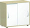 Geramöbel Schiebetürenschrank, mit Standfüßen, Nicht abschließbar, 800x400x752, Ahorn/Weiß
