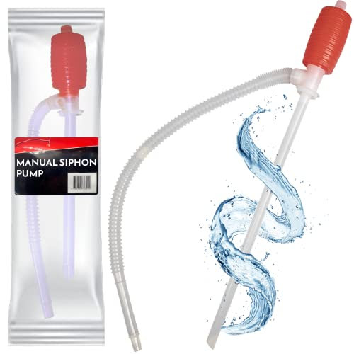 Xtremeauto Manual Syphon Pump Liquid Transfer - Siphon Pump Kit, Transfer Water, Fuel, Petrol, Syphon Pump Kit, Fish Tank Liquid Transfer Pump, Fuel Syphon Pump For Cars, Hand Operated Barrel Pump