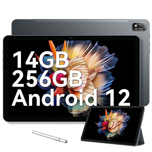 Blackview Tab16 Tablet 11 Pulgadas, 14(8+6)GB RAM + 256GB ROM(1TB TF) 2K FHD Pantalla Tablets Android 12, 4G LTE & 5G WiFi, Widevine L1, 4 Altavoces/8MP+13MP/Face ID/GPS/OTG/con Lapiz & Funda