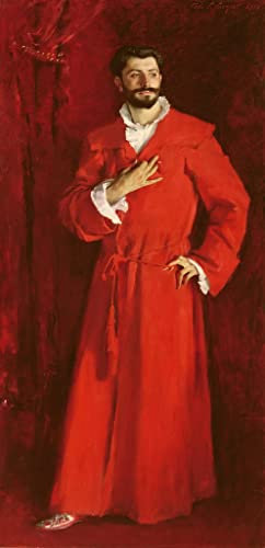 ZIMARO Leinwand Wandbild Kunstdruck Leinwand Malerei Poster Berühmt Dr. Pozzi zu Hause von John Singer Sargent für Flurdekoration 60x90cm