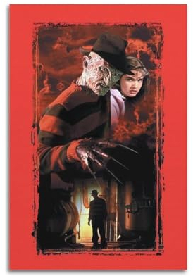 VZRSQZK Filmposter A Nightmare on Elm Street, dekoratives Gemälde, Leinwand-Wandposter und Kunstdruck, modernes Familienschlafzimmer-Dekor-Poster, 20 x 30 cm
