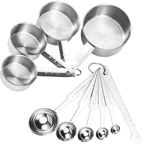 Bczhieulw measuring cups set,cuillere doseuse gramme set,règle de mesure,ensemble de mesure de cuisine en 10 pièces, adapté à la mesure et à la distribution des matériaux