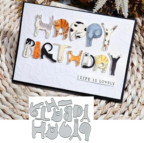 Metall-Stanzformen mit Tiermotiven für Kartenherstellung, Geburtstagsparty, Tierkarten, Stanzschablonen, DIY, Scrapbooking, Album, Prägung, Papier, Karten, Prägung, Handwerk