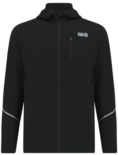 time to run Thermo-Laufjacke für Herren mit Frontreißverschluss Kapuze und Taschen XL Jet