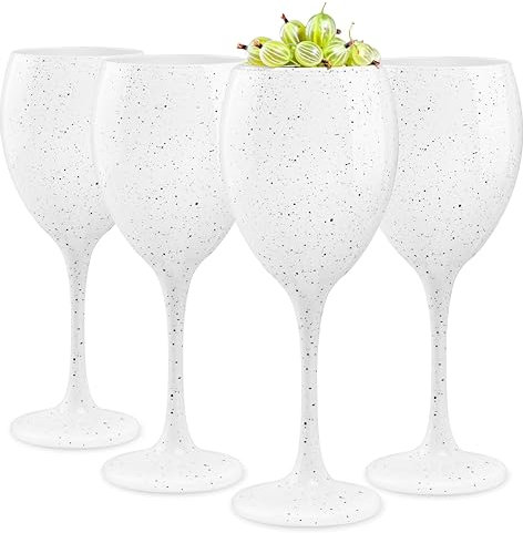 Glasmark Krosno Lot de s à rouge - s à rouge - à rouge - s à rouge - s à blanc - Gobelet à - Passe au lave-vaisselle - Blanc Galaxy 4 x 300 ml