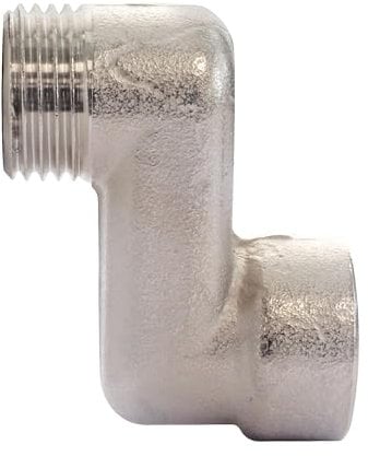 SOMATHERM FOR YOU, 601520708, Raccordo eccentrico 30mm MF1/2 (15x21) in ottone nichelato, facilita il collegamento di un radiatore con l'arrivo dell'acqua.