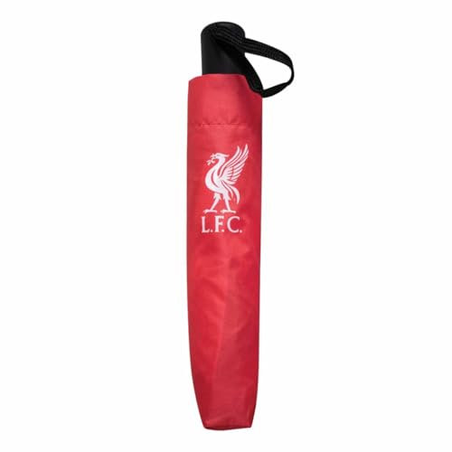 Liverpool F.C. Hy-Pro Officially Licensed Umbrella - One Click Open, Pocket Umbrella, Compact, Lightweight, Portable, Travel, Small, Red