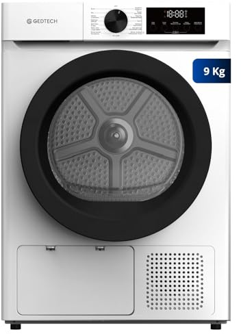 GEDTECH Sèche-linge pompe à chaleur SL9HPE - 9 Kg - L60cm - 16 programmes - Départ différé - Grande capacité