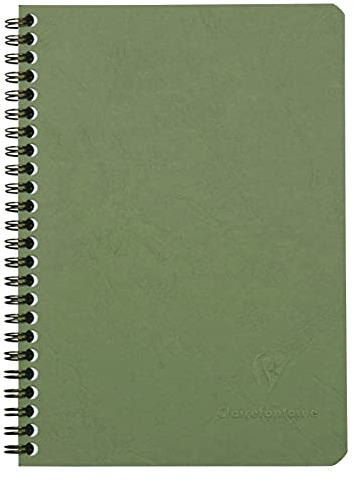 Clairefontaine 785363C Spiralbuch AgeBag DIN A5, 14,8 x 21 cm, liniert mit Rand, 50 Blatt 1 Stück grün