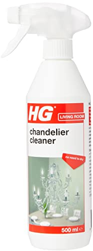 HG Chandelier Cleaner Spray, Specialist Crystal & Glass Cleaner Spray for Lighting Fixtures, Gentle on Delicate Surfaces, Spray On & Drip Dry, Dissolves Dirt - 500ml