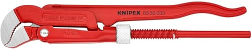Knipex Giratubi con Ganasce ad S Rossa, Verniciata a Polvere 245 Mm 83 30 005