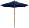 anndora Sonnenschirm 2,1 m rund Balkonschirm Gartenschirm - Winddach Navy Blau