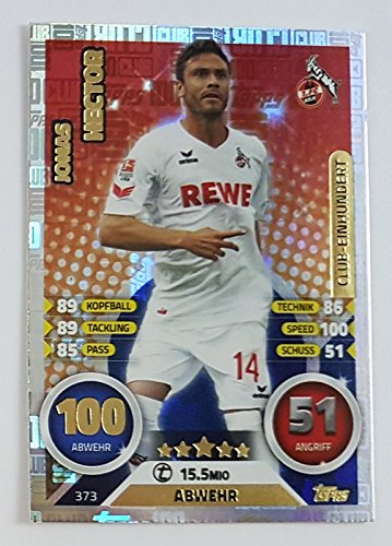 373 - Jonas Hector - 1. FC Köln - Club-Einhundert (Topps Match Attax Bundesliga 2016/2017)