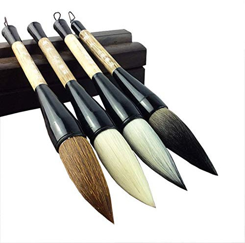 Sumi Lot de 4 grands pinceaux de calligraphie chinoise