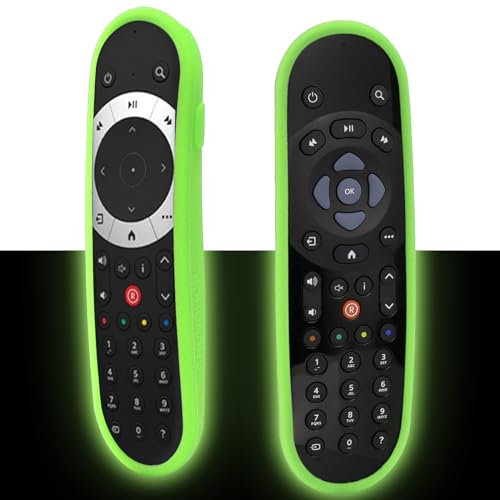 Schutzhülle für Sky Glass/Stream TV-Fernbedienung, Kompatibel Mit Sky Q Touch und Non-Touch, Rutschfest, Stoßfest, Leuchtet Grün