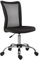 Vinsetto Chaise de Bureau Ergonomique Fauteuil de Bureau Hauteur réglable piètement chromé pivotant 360° revêtement Maille Noir