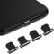 4 Pieces Anti Dust Plugs,iPhone Plug Cover iPhone 7 Plus Charger Plug Protector iPhone Dust Plug Charger Protector Charging Dust Cover Compatible iPhone 7, 8 ,11, 12,13,14, Max/X/XS/XR, Plus(Black)