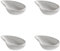 Leone | Set di 4 Ciotoline a Goccia | Ciotolina Ovale in Melamina | Ideale per Finger Food, Aperitivi e Salse (Bianco)