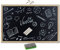 30x40cm Blackboard mit Holzrahmen, Kreidetafel Löschbar, Schwarze Tafel Zur Verwendung mit Tiza und Marker