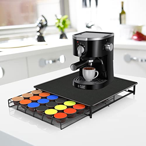 36-teilige Kapselschublade, Dolce Gusto Kapselhalter, Kaffeekapselhalter, Halterung für Kaffeemaschine mit Organizer für Kaffeepads (36 Dolce Gusto Kapseln, schwarz)