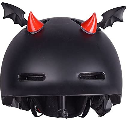 ISAKEN Motorradhelm Hörner Teufelshörner mit Saugnapf, Motorrad Helm Hörner Eckdekoration Motorradhelmhorn für Kinder und Erwachsene Motorrad Fahrrad Ornament Zubehör