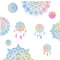 SUPERDANT Mandala Wandaufkleber Halbes Mandala Bunte Mandala Bordüre Blumen Wandaufkleber Indische Namaste Blume Für Yoga Raum Schlafzimmer Wohnzimmer Kopfteil Wanddekoration
