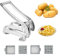 Holdfiturn Potato Chipper Cutter Slicer Stainless Steel chip maker cutter with 2 Sharp Blades 36/64 Holes French Fry Maker for Effortless Chip Cutting